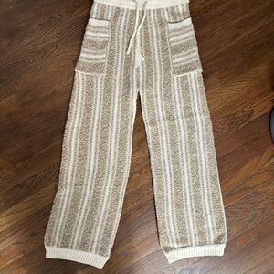 Cozy Knit Striped Lounge Pants